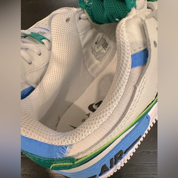 RARE Nike Air Force 1 Green Blue size 7 - Picture 8 of 11